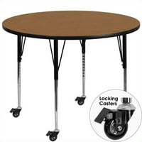 Bowery Hill 31 x 30 x 48 Mobile Activity Table in Oak